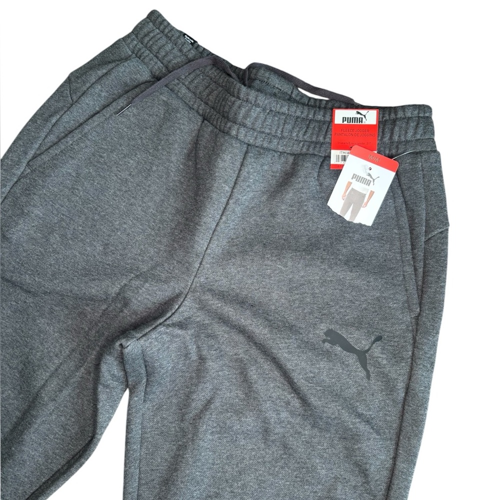 Men’s Puma Gray Joggers Sweatpants Brand New NWT Medium